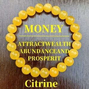Yellow Citrine Beaded Bracelet